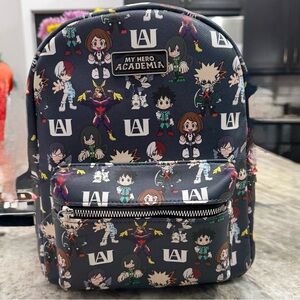 My Hero Academia Mini Backpack in Navy with Character Print
